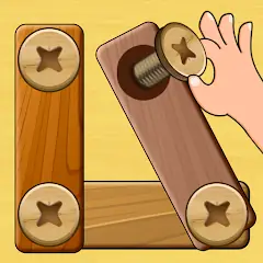 Wooden Nut & Bolt Puzzle Game: Wood Nuts